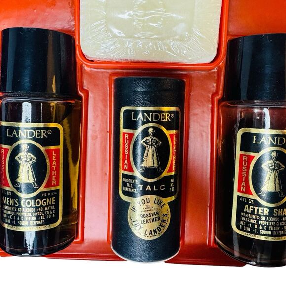 Vtg Lander Cologen 4 OZ W/ Orig Box FULL After Shave Talk Pounder Soap Gift - Picture 3 of 8